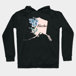 Alaska Forget-Me-Not State Flower Hoodie